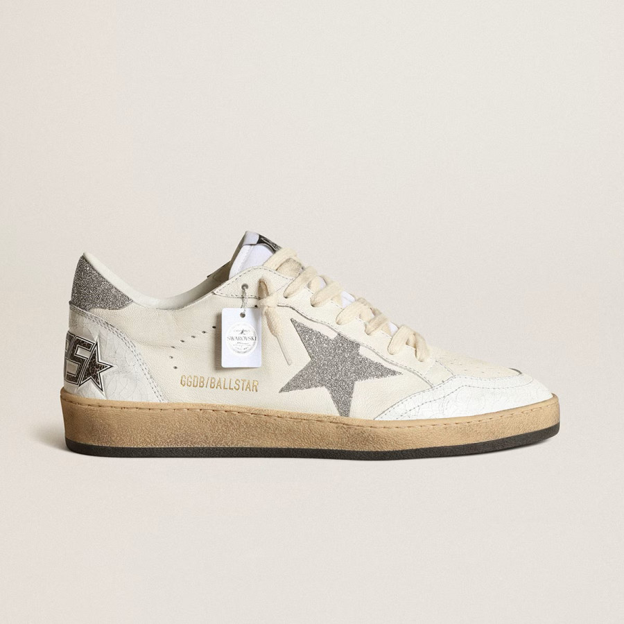 Golden Goose Ball Star / Swarovski crystal star and heel tab / Икра